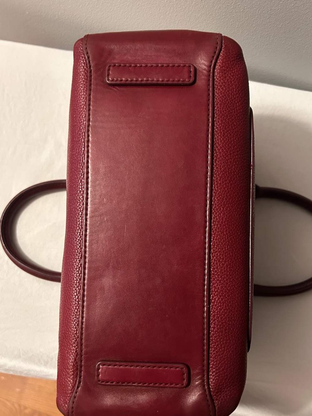 Tory Burch Burgundy Leather Satchel with Gold Hardware in EUC Retail $595 - Picture 6 of 14
